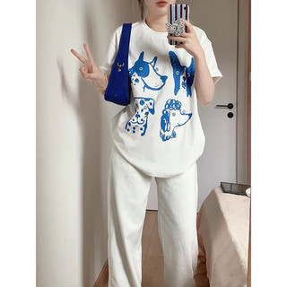 Áo Thun Cotton Tay Ngắn Cổ Tròn Thời Trang Mùa Hè Phong Cách Hàn Quốc Cho Nữ
