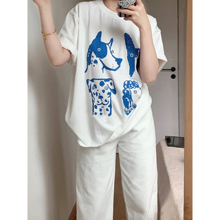 Áo Thun Cotton Tay Ngắn Cổ Tròn Thời Trang Mùa Hè Phong Cách Hàn Quốc Cho Nữ