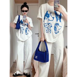 Áo Thun Cotton Tay Ngắn Cổ Tròn Thời Trang Mùa Hè Phong Cách Hàn Quốc Cho Nữ