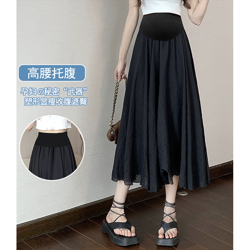 Đầm Cotton Lanh Mỏng Dáng Chữ a Thời Trang Mùa Hè Cho Mẹ Bầu