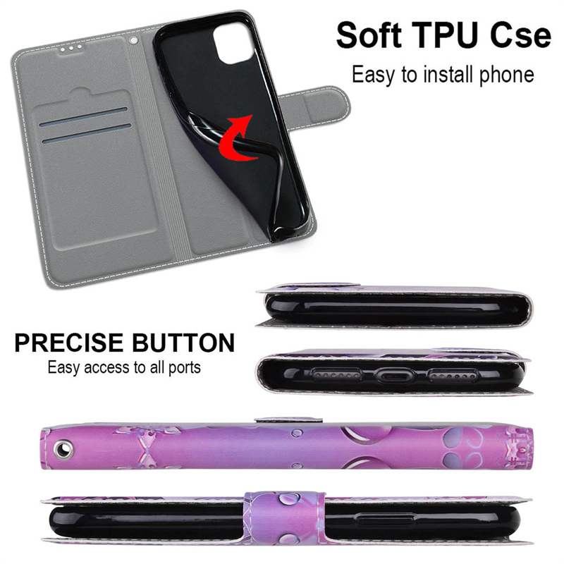 Ốp Điện Thoại Dễ Thương Cho Samsung Galaxy S23 S22 S21 + Plus Ultra S21fe Bao Da Sách Gấp Lật Có Chân Đế Khe Cắm Thẻ Tín Dụng