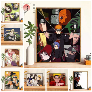 MOZI✨naruto tranh tô màu số hóa 40x50cm, tranh sơn dầu phong cách anime