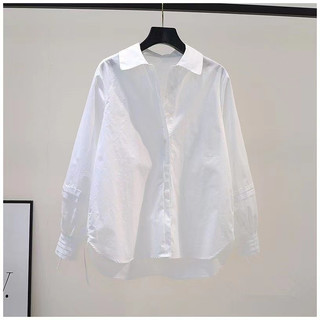 Áo Sơ Mi cotton Tay Dài Dáng Rộng Phong Cách Hàn Quốc Cho Nữ