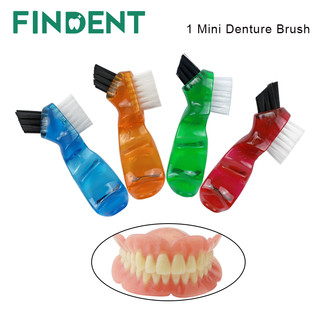 2Mini denture brush double-headed toothbrush bàn chải làm sạch răng giả bàn chải làm sạch răng giả cầm tay double-sided brush để làm sạch răng giả