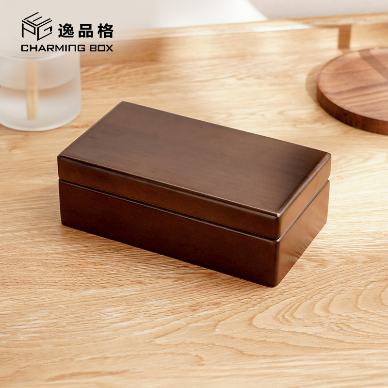 Hộp Đựng Trang Sức Bằng Gỗ Trơn Có Nắp Đậy Sắp Xếp Gọn Gàng