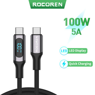 Dây Cáp Sạc Nhanh PD 100W 5A Có Màn Hình LED Hiển Thị Dành Cho Xiaomi Samsung