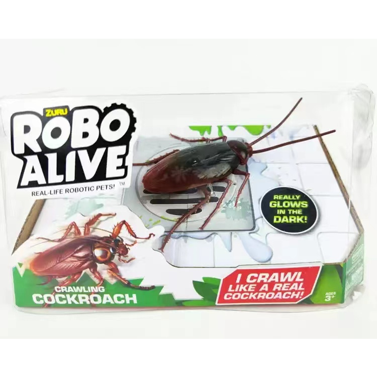 Robo Alive Electronic Crawling Cockroach Battery-Powered Robotic Toy by ZURU - Electronic Pet Đồ Chơi Robot Hút Gián Điện Tử Sử Dụng Pin ZURU