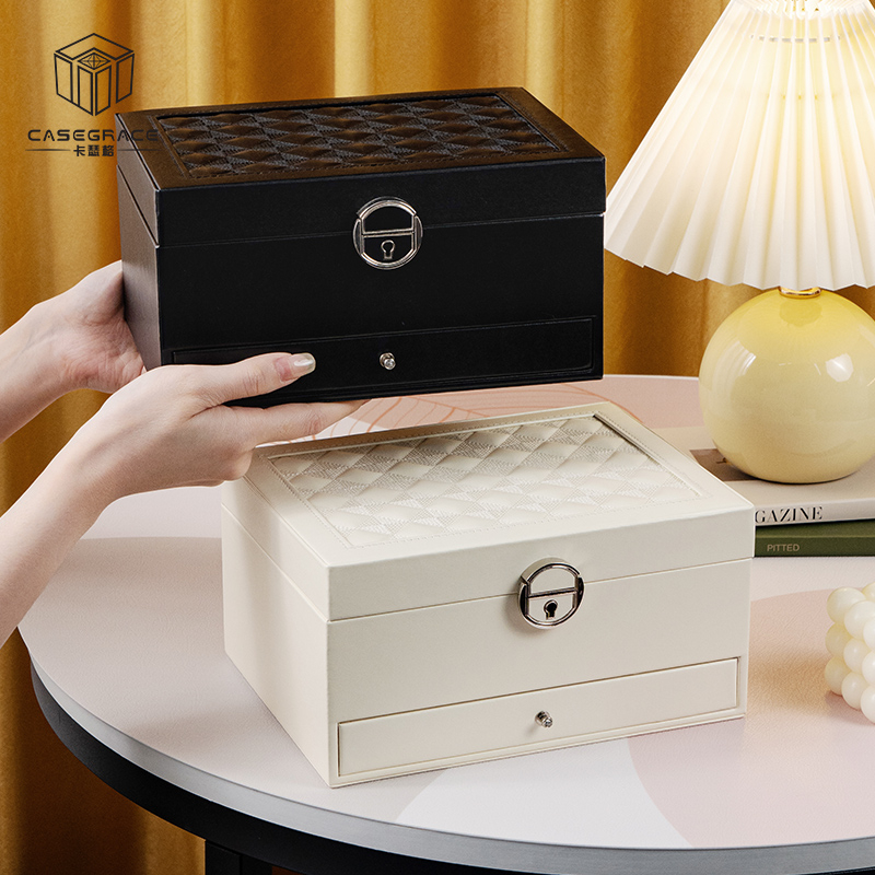 Hộp Đựng Trang Sức Hai Tầng Đa Năng Dùng Khi Đi Du Lịch