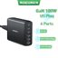 Bộ sạc nhanh để bàn Rocoren 6 cổng USB Type C PD 100W 4.0 3.0 chuyên dụng thích hợp cho iPhone 14 13 Pro Xiaomi