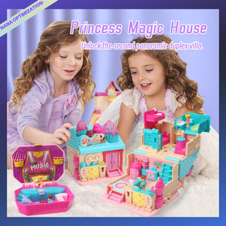 Đồ Chơi Nhà Búp Bê Gia Đình Công Chúa Lâu Đài Hansel Và Gretel Với Hiệu Ứng Ánh Sáng Và Âm Thanh Để Bàn Cho Bé