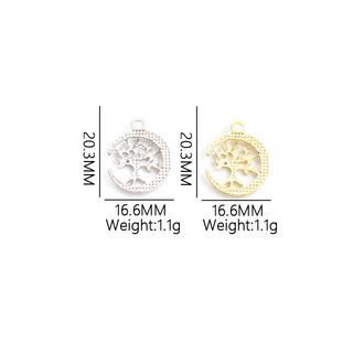Set 10 Mặt Vòng cổ Thủ Công Hình Cây Đính Đá Pha Lê Thời Trang Cho Cặp Đôi