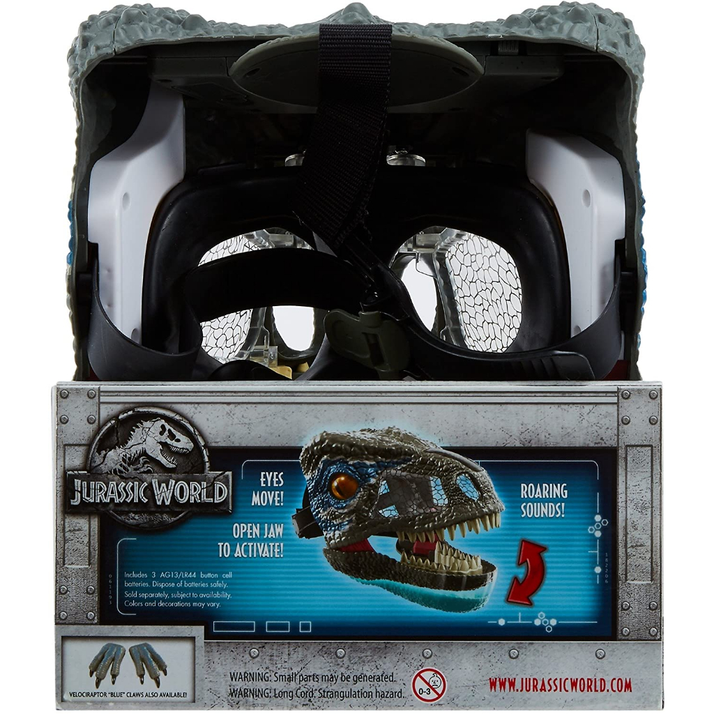 Jurassic World Velociraptor Blue Chomp 'n Roar Electronic Mask FMB74 Mặt Nạ Điện Tử jurassic world Veciraptor blue chomp 'n roar fmb74