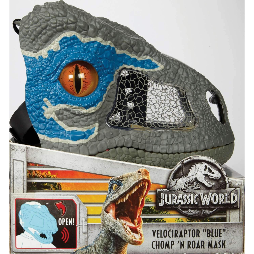 Jurassic World Velociraptor Blue Chomp 'n Roar Electronic Mask FMB74 Mặt Nạ Điện Tử jurassic world Veciraptor blue chomp 'n roar fmb74