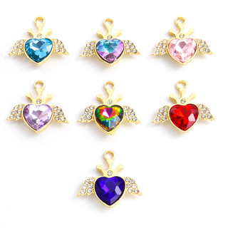 Set 10 Mặt Vòng cổ Hình Vương Miện / Trái Tim Đính Đá Pha Lê Phong Cách Baroque