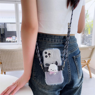 Ốp Điện Thoại Có Kẹp Đôi Và Dây Đeo Họa Tiết Hoạt Hình Phong Cách Mới Phù Hợp Với Tất Cả Điện Thoại