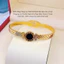 Vòng tay nữ làm bằng titan không gỉ mạ vàng 18k thiết kế mặt khắc số la mã thời trang sang trọng
