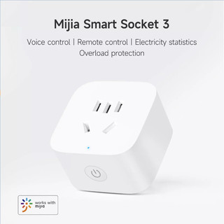 Ổ cắm thông minh Xiaomi 3 Điều khiển từ xa Điều khiển bằng giọng nói Thống kê tiêu thụ điện năng Hoạt động với ứng dụng nhà thông minh Xiaomi