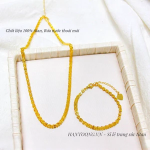 Dây chuyền đuôi phụng làm bằng titan cao cấp không gỉ mạ vàng 24k thiết kế sang trọng dành cho nữ