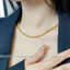 Dây chuyền đuôi phụng làm bằng titan cao cấp không gỉ mạ vàng 24k thiết kế sang trọng dành cho nữ