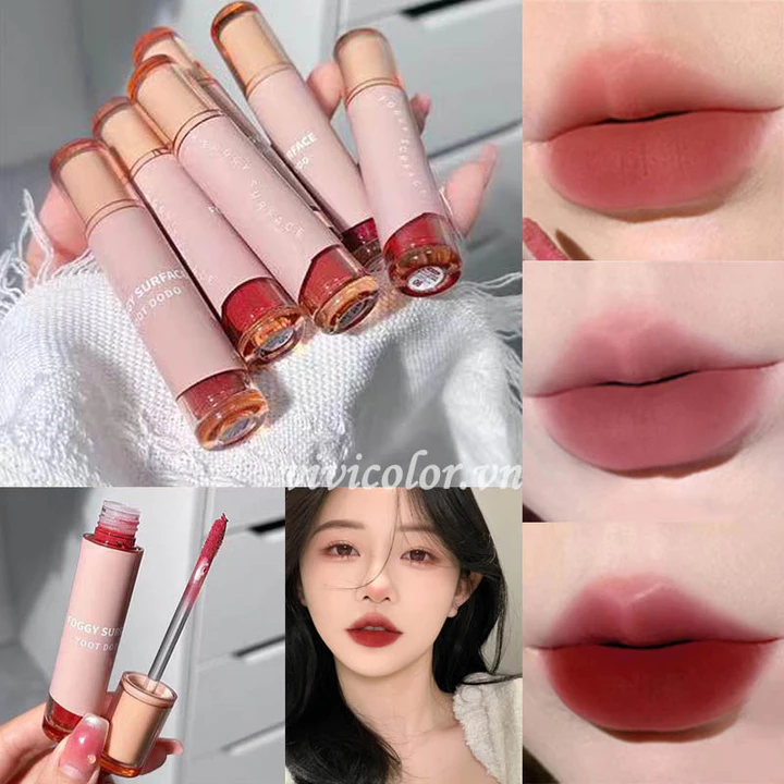 Son môi dạng lỏng kết cấu lì mềm mịn như nhung chống thấm nước và lâu trôi/Son kem lì Herorange/TOOTDODO lâu trôi mềm mịn như nhung hàng nội địa Trung/Son kem TOOTDODO tông màu hổ phách chống dính lâu