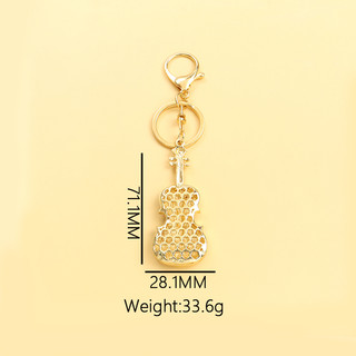 Móc Khóa Hình Đàn Violin Đính Đá Thời Trang