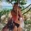 Sf♫Bikini Một Mảnh Kẻ Sọc Nhiều Màu Sắc Gợi Cảm Cho Nữ