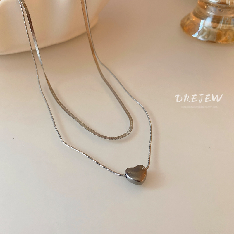 Ảnh DREJEW Vòng cổ Hai Lớp Hình Xương Rắn Sang Trọng Thời Trang 2