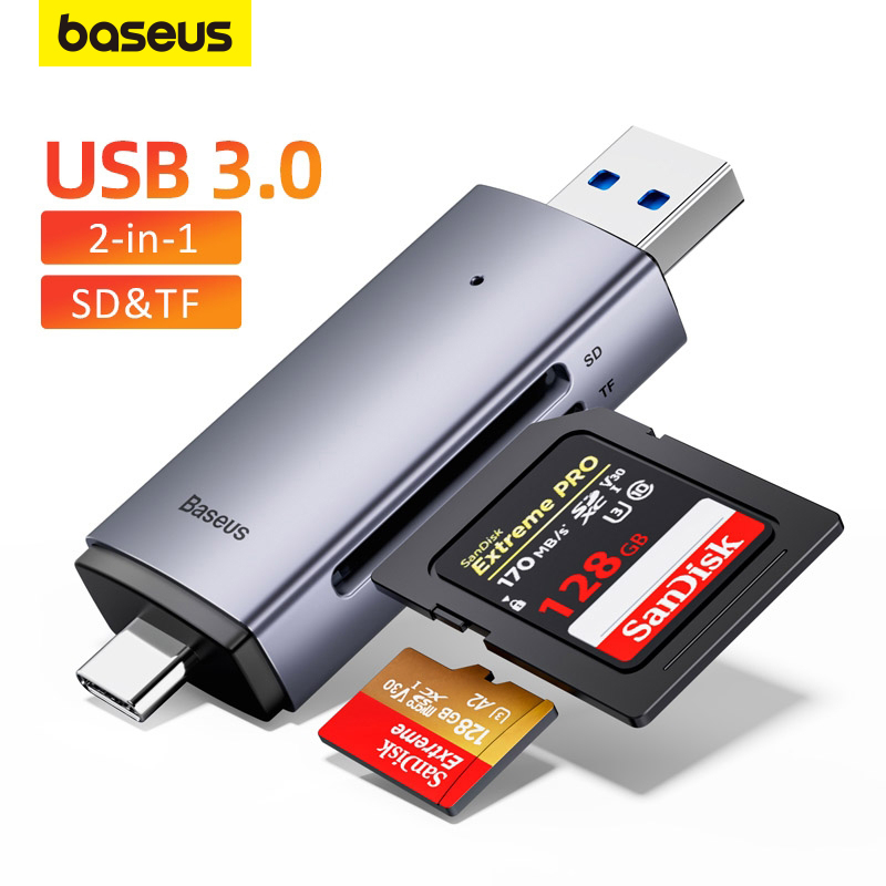 Đầu đọc thẻ nhớ Baseus Type C USB 3.0 tùy chọn loại