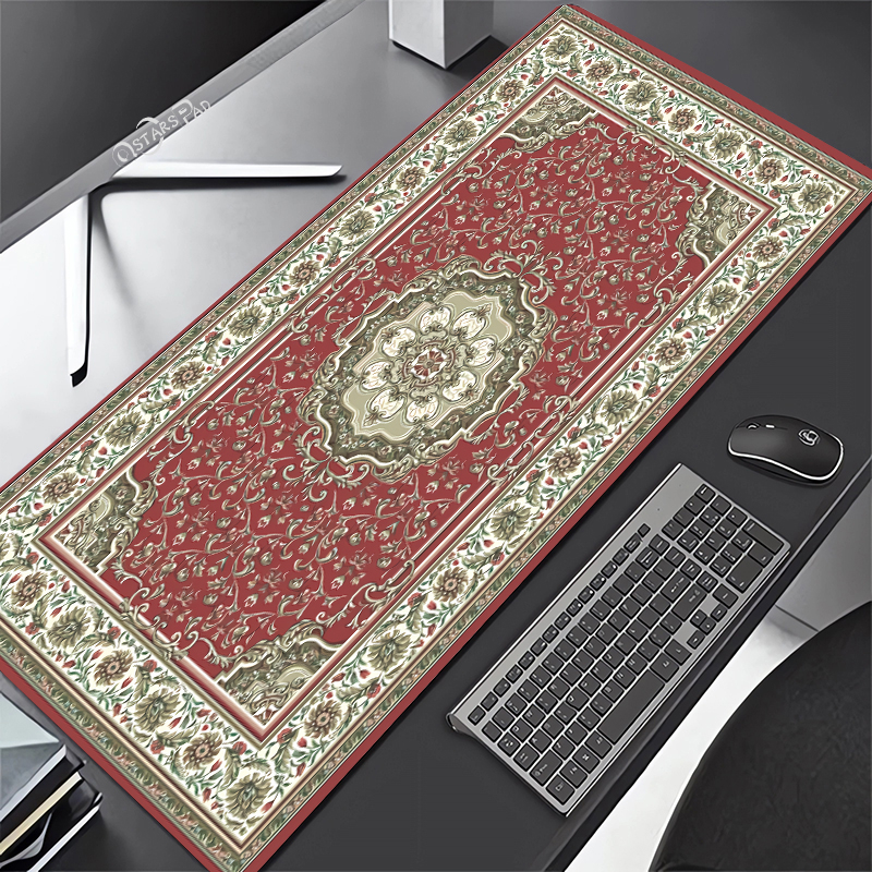 90x40 Ba Tư Thảm Chuột Máy Tính Lớn Mousepad Hoa Văn Phòng Thảm Cao Su Chống Thấm Nước Chống Trơn Trượt Miếng Lót Bàn Thảm 80x30