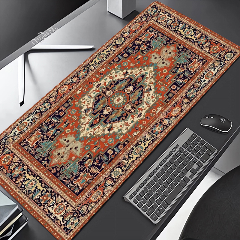 90x40 Ba Tư Thảm Chuột Máy Tính Lớn Mousepad Hoa Văn Phòng Thảm Cao Su Chống Thấm Nước Chống Trơn Trượt Miếng Lót Bàn Thảm 80x30