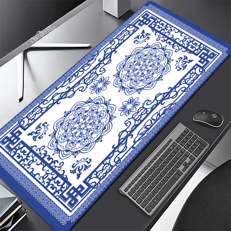 90x40 Ba Tư Thảm Chuột Máy Tính Lớn Mousepad Hoa Văn Phòng Thảm Cao Su Chống Thấm Nước Chống Trơn Trượt Miếng Lót Bàn Thảm 80x30