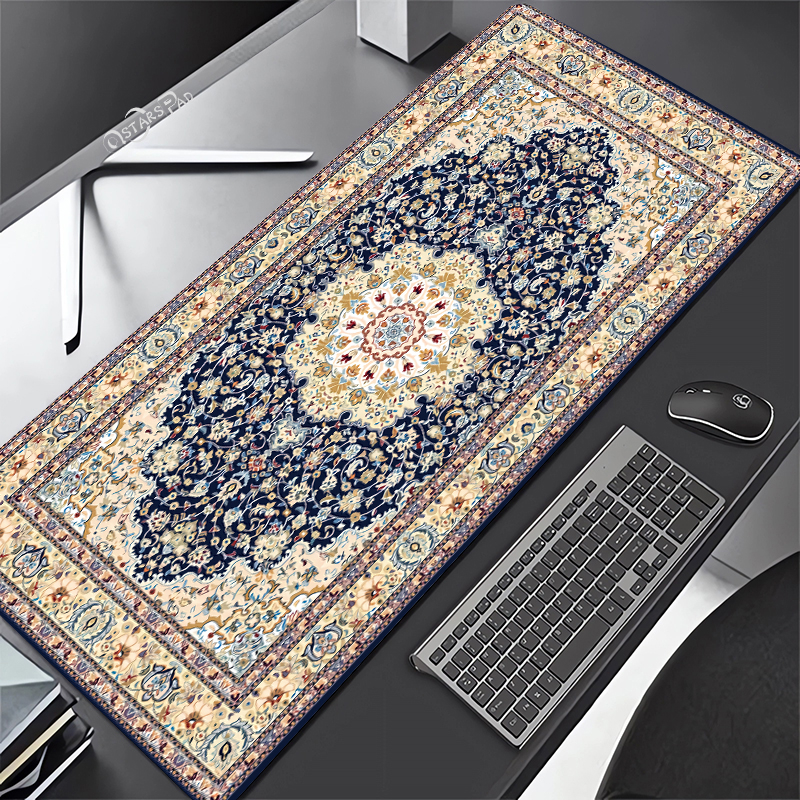 90x40 Ba Tư Thảm Chuột Máy Tính Lớn Mousepad Hoa Văn Phòng Thảm Cao Su Chống Thấm Nước Chống Trơn Trượt Miếng Lót Bàn Thảm 80x30