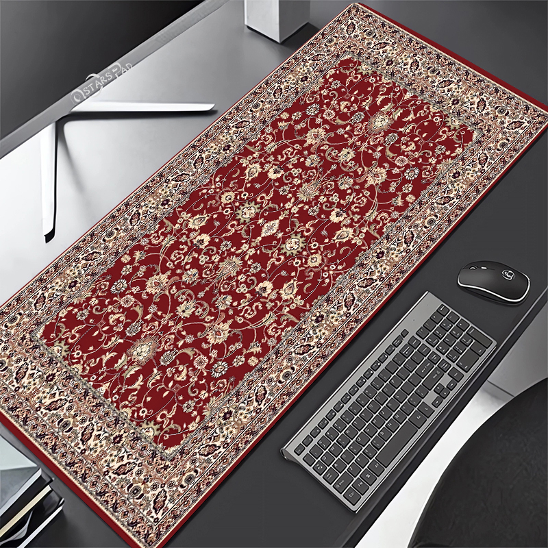 90x40 Ba Tư Thảm Chuột Máy Tính Lớn Mousepad Hoa Văn Phòng Thảm Cao Su Chống Thấm Nước Chống Trơn Trượt Miếng Lót Bàn Thảm 80x30