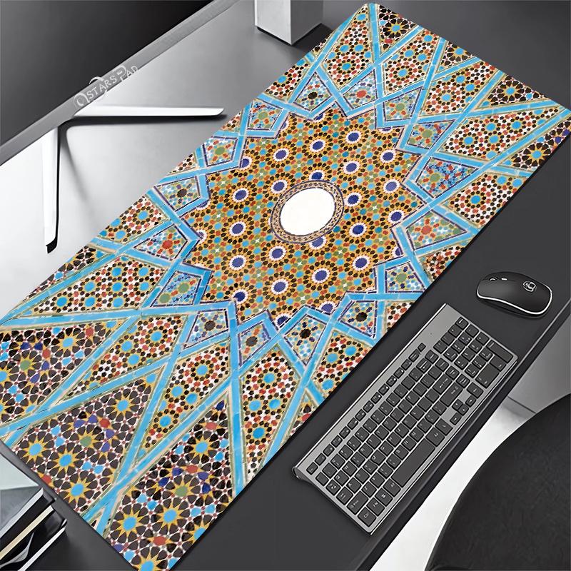 90x40 Ba Tư Thảm Chuột Máy Tính Lớn Mousepad Hoa Văn Phòng Thảm Cao Su Chống Thấm Nước Chống Trơn Trượt Miếng Lót Bàn Thảm 80x30
