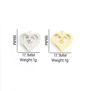 Set 10 Mặt Vòng cổ Hình Trái Tim Đôi Đính Đá Thời Trang Cho Cặp Đôi