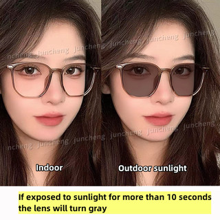 Thời Trang Retro Photochromic Chống Bức Xạ Kính Bóng Cho Nam Nữ Vuông Kính Mát Thương Hiệu Cao Cấp Thiết Kế Vintage Kính Chống Nắng Cho Nữ Kính Mắt