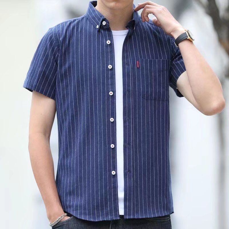 Áo Sơ Mi Nam Ngắn Tay Sọc Ca Rô