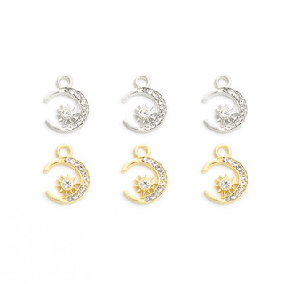 Set 20 Mặt Vòng cổ / Vòng Tay / Khuyên Tai Thủ Công Bằng Hợp Kim Hình Mặt Trăng / Mặt Trời Thời Trang Cho Cặp Đôi