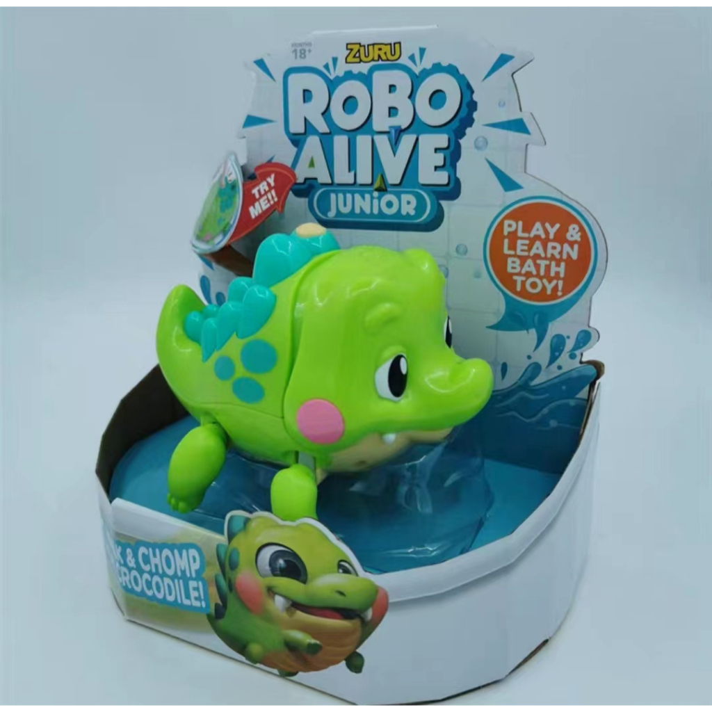 Robo Alive Junior Battery-Powered Baby Crocodile Bath Toy by ZURU Đồ Chơi Cá Sấu Robo Alive Junior Chạy Bằng Pin