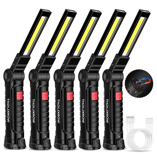 Đèn led Làm Việc Sạc Điện Từ Tính Có Thể Sạc Lại Xoay 360 Độ° Đèn Pin cob 5 Chế Độ Xoay Được Có Giá Đỡ Dùng Sửa Chữa Xe Hơi / garage / Nướng bbq