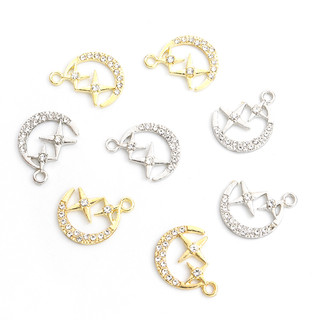 Set 10 Mặt Vòng cổ Hình Mặt Trăng Và Ngôi Sao Bằng Hợp Kim Thời Trang Cho Nam Nữ