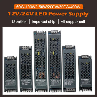 Chất Lượng Cao Siêu Mỏng LED Chiếu Sáng Transformers DC 12V 24V Nguồn Điện 60W 100W 200W 300W Bộ Chuyển Đổi Trình Điều Khiển LED