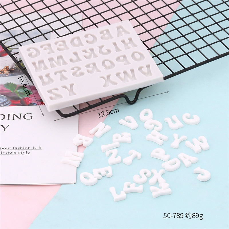 Khuôn silicone làm bánh/xà phòng/nến thơm hình bảng chữ cái