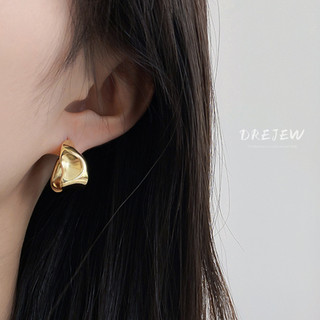 DREJEW Bông Tai Bạc 925 Kiểu Dáng Không Đối Xứng Độc Đáo Thời Trang Hàn Quốc Cho Nữ