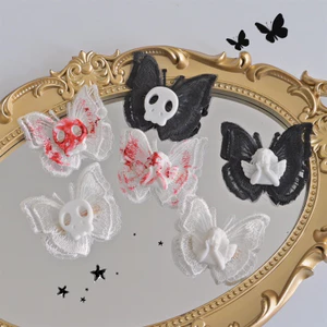 Kẹp Tóc Hình Đầu Lâu/ Cánh Bướm Phong Cách Gothic Độc Đáo