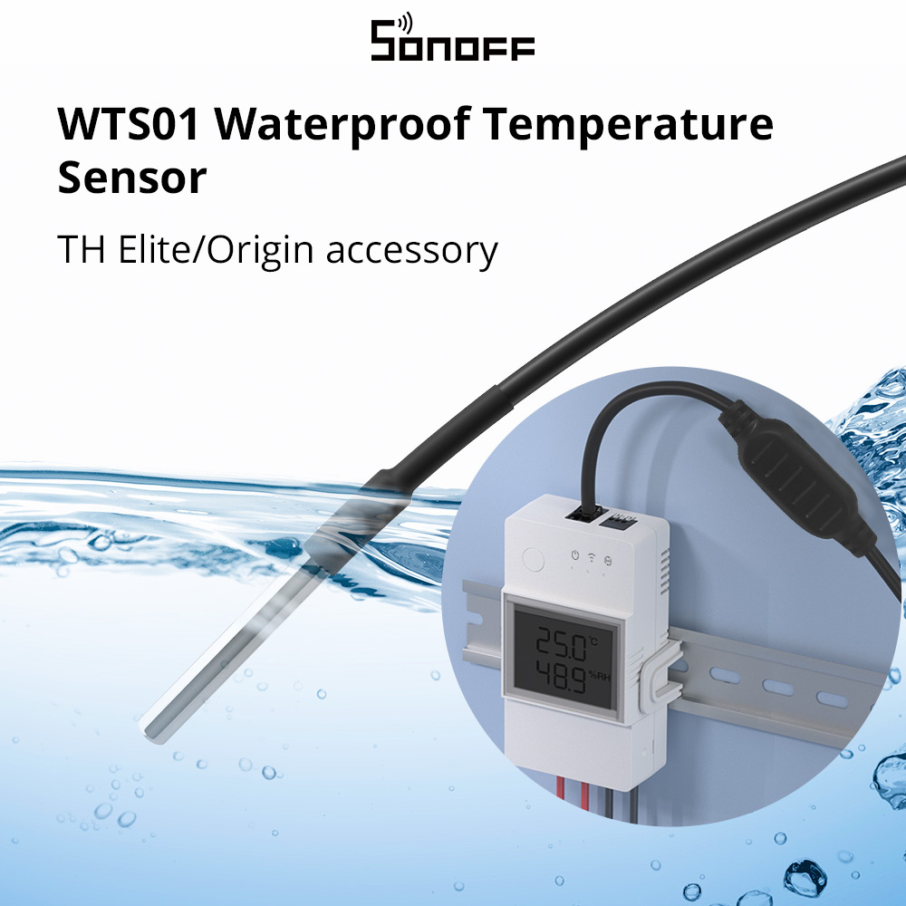 Công Tắc Cảm Biến Nhiệt Độ SONOFF WTS01 Chống Thấm Nước Chuyên Dụng