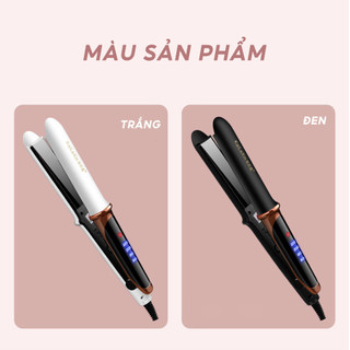 Máy uốn tóc xoăn Không dây kiểu Dụng cụ uốn tóc Nẹp Máy duỗi tóc Gậy uốn tóc Công dụng kép Không làm tổn thương tóc Nữ Duỗi thẳng tóc Tấm ủi Kẹp thẳng gốm Máy Duỗi / Uốn / Duỗi Tóc Đa Năng Chất Lượng Cao