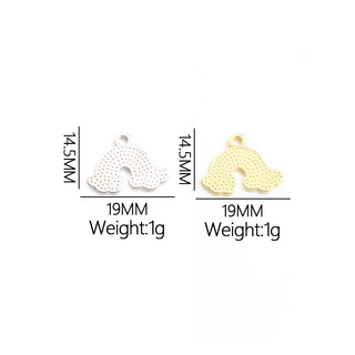 Set 10 Mặt Vòng cổ Hình Đám Mây Cầu Vồng Hoạt Hình Bằng Hợp Kim Tráng Men DIY
