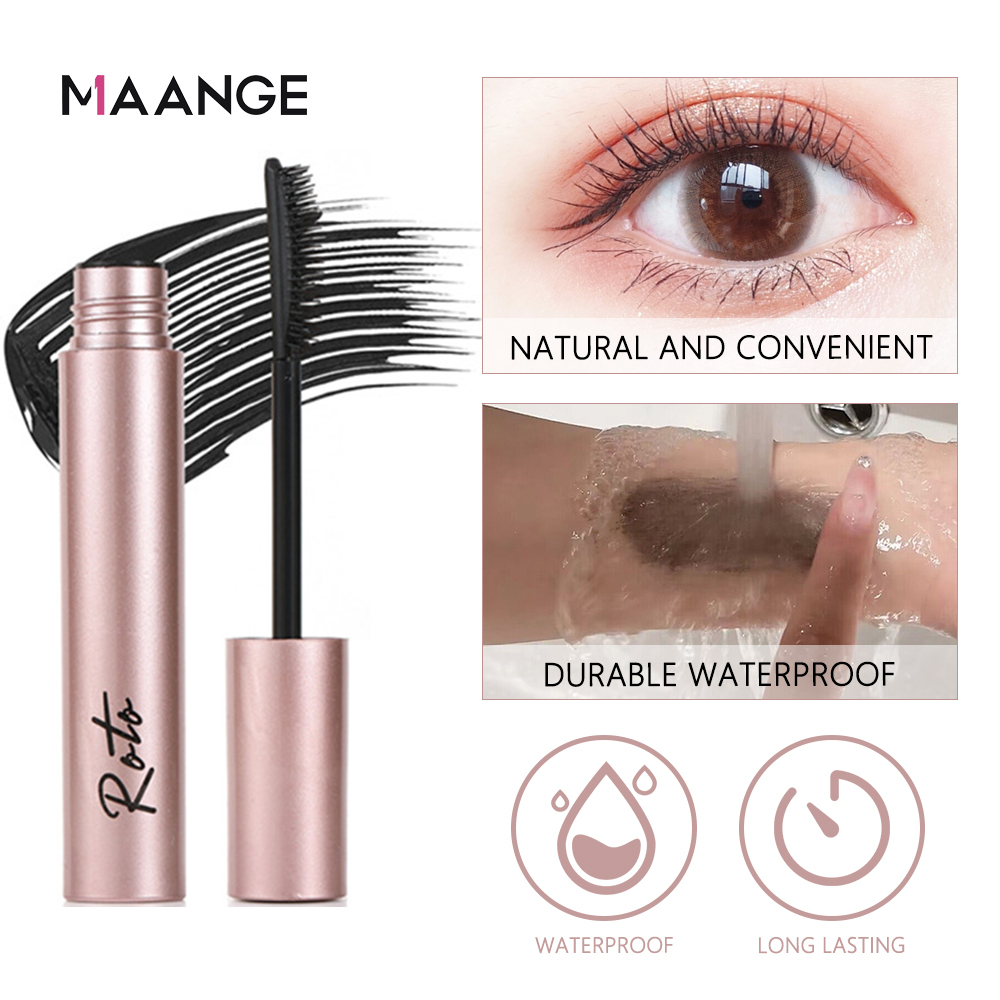 Ảnh Mascara MAANGE màu đen chuốt mi cong dài dày chống nước và mồ hôi 1