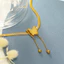 Vòng cổ titan không gỉ mạ vàng 18k thiết kế mặt hình bướm phun cát ánh kim thời trang sang trọng dành cho nữ